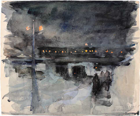 Алексеев Адольф Евгеньевич. Вечерняя улица. Москва